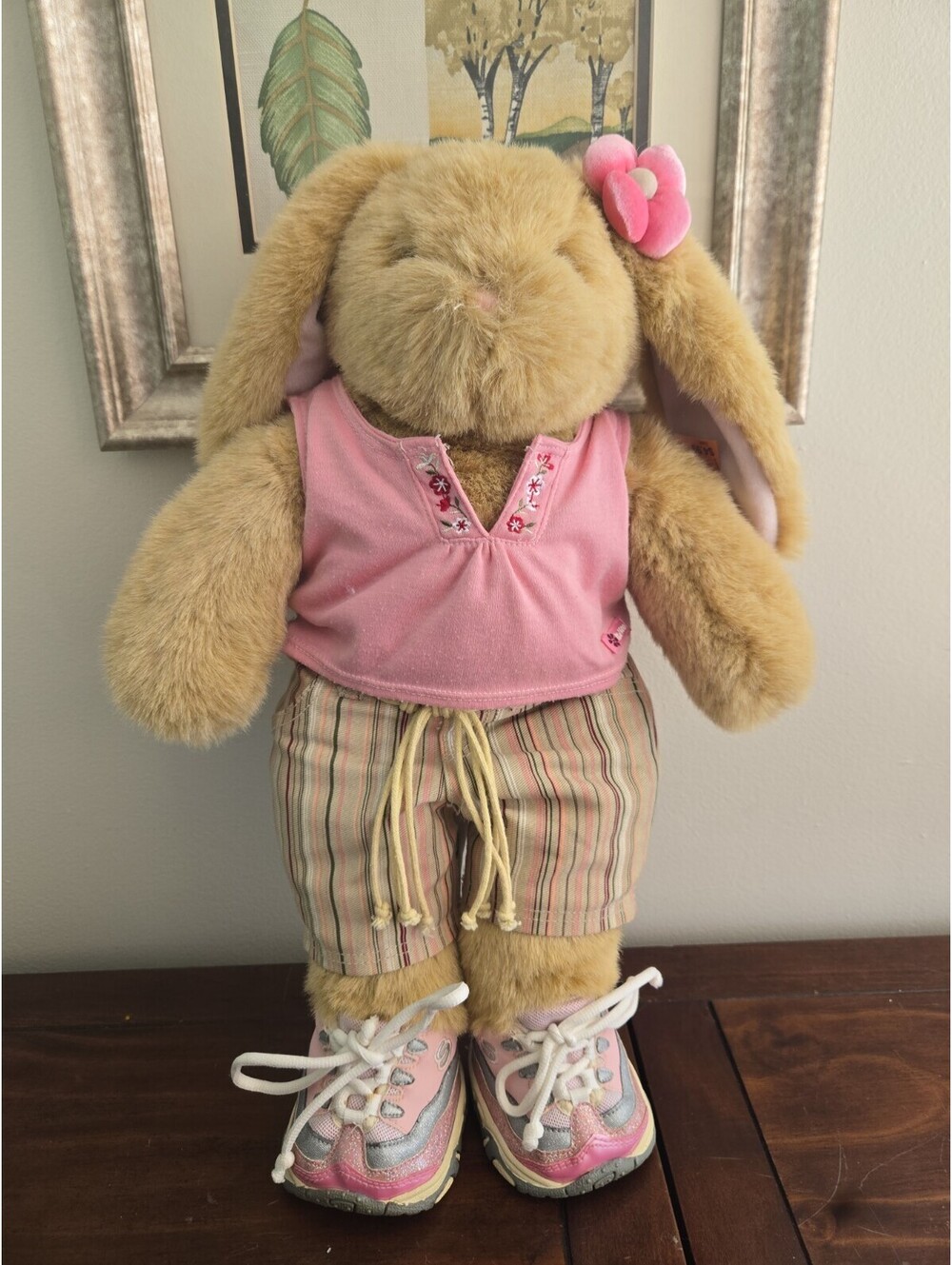 Vintage Build A Bear Bunny with Big Ears 18" Y2k Limited Too Sketchers RARE